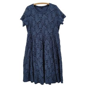 Torrid Blue Lace Midi Dress